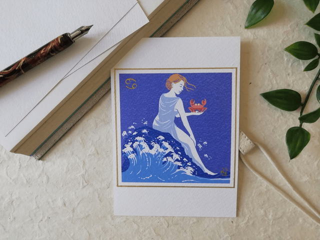 Carte Signe Zodiaque A5 et A6 - Cancer