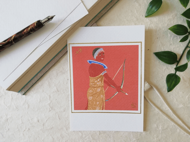 Carte Signe Zodiaque A5 et A6 - Sagittaire
