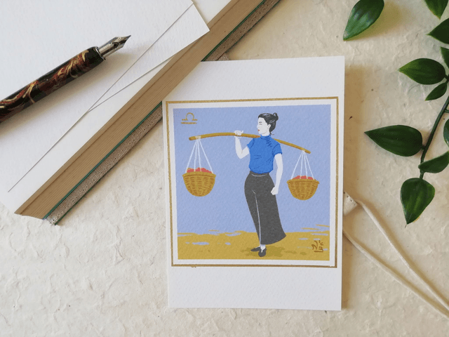 Carte Signe Zodiaque A5 et A6 - Balance