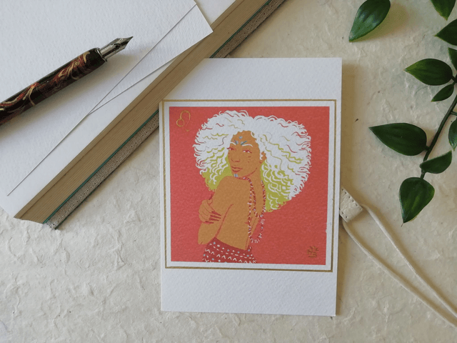 Carte Signe Zodiaque A5 et A6 - Lion