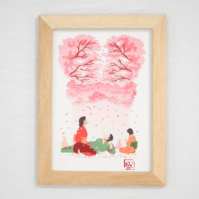 Fine art A5 et A4 / Printemps - Hanami 