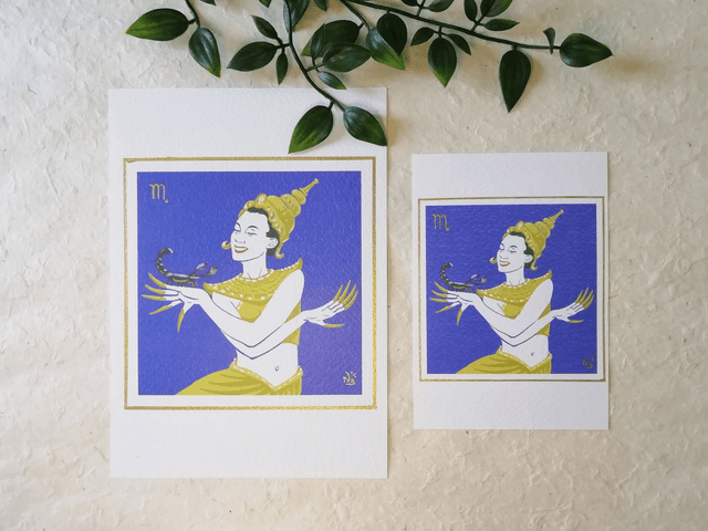 Carte Signe Zodiaque A5 et A6 - Scorpion