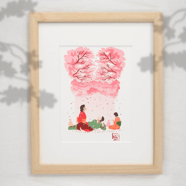 Fine art A5 et A4 / Printemps - Hanami 
