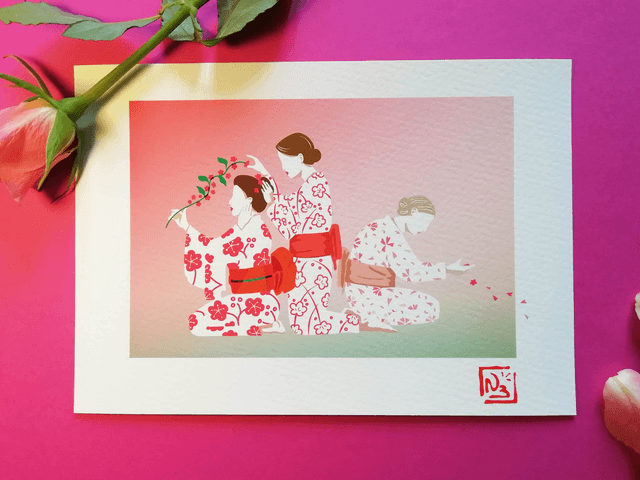 Fine art  A5 et A4/ Printemps - Beauté éphémère 