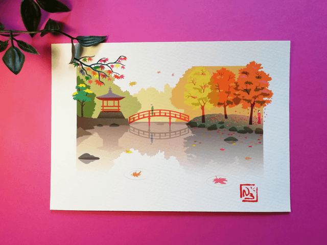 Fine art A5 et A4 / Automne - Lovers&#039;end 